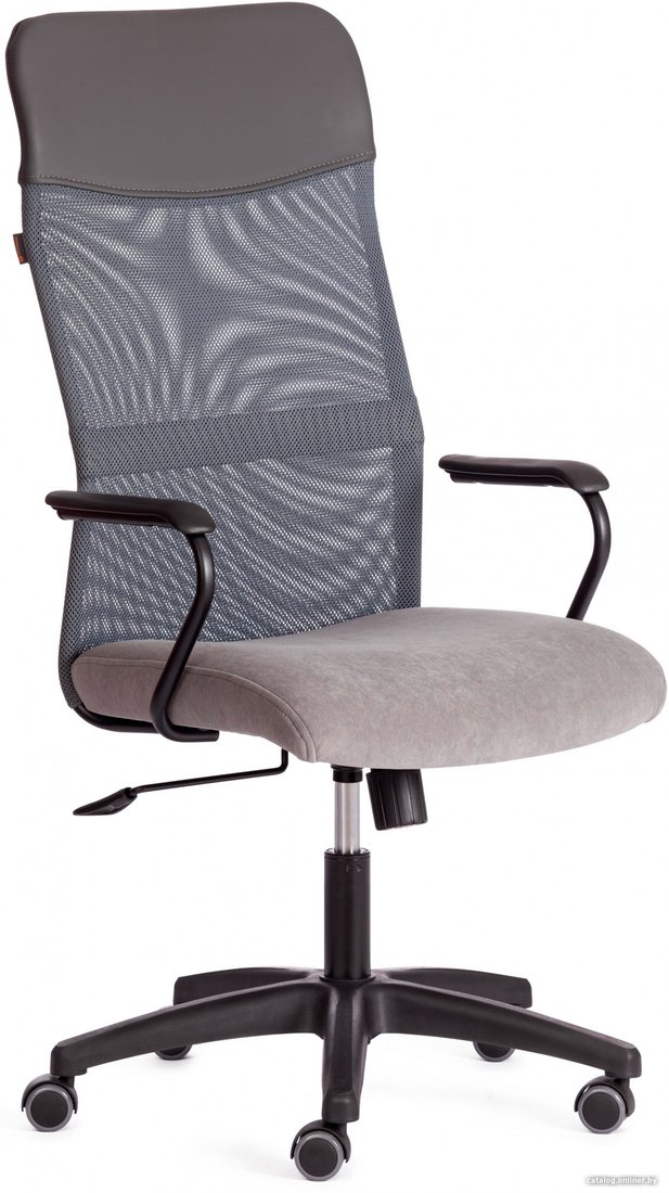Офисное кресло TetChair Practic флок/кожзам (серый)
