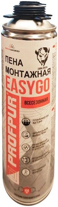 

Монтажная пена Profpur EasyGO 500 мл