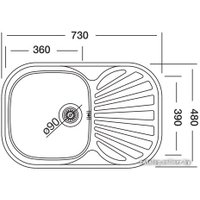 Кухонная мойка Kromevye Bianсa EC 150 D