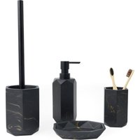 Аксессуары для ванной и туалета FORA Anthracite (4 предмета)