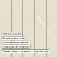 Жалюзи вертикальные АС МАРТ Плейн блэкаут 2503 140x140 (бежевый)