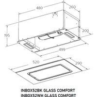 Кухонная вытяжка Meferi INBOX52WH Glass Comfort