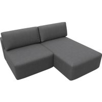 Угловой диван Лига диванов Лига-060 НПБ угол универсальный 129505 (замша Joly 13 серый)