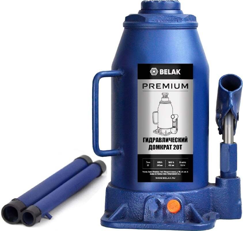 

Бутылочный домкрат БелАК Premium 20 т.