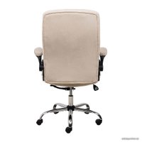 Офисное кресло AksHome Caesar Chrome (вельвет, светло-бежевый)