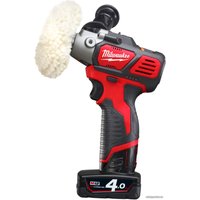 Полировальная машина Milwaukee M12 BPS-421X 4933447799 (с 2-мя АКБ, кейс)