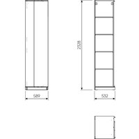 Угловое окончание Mio Tesoro Макс 50x58x233 2.06.07.190.4 угловой (серый)