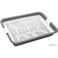 Туалет-лоток Zoom Кошка большой с сеткой 2915сер (серый) в Гомеле