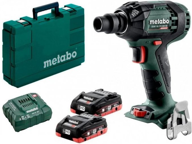 

Гайковерт Metabo SSW 18 LTX 300 BL 602395800 (с 2-мя АКБ, кейс)