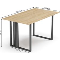 Кухонный стол Mio Tesoro Laim 120x70 (дуб сонома/черный)