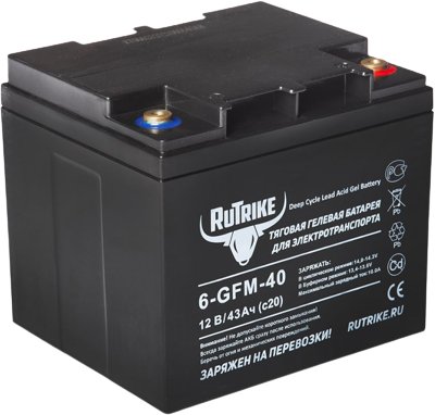 

Тяговый аккумулятор Rutrike 6-GFM-40 (43 А·ч)