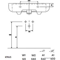 Умывальник Kolo Ego K11165900 Reflex