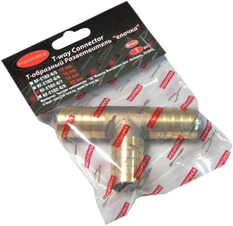 

Фитинг RockForce Разветвитель T-образный елочка 18 мм RF-E102-6/7