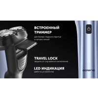 Электробритва Polaris PMR 0613RC wet&dry 4D PRO 5 blades+ (синий металлик) в Солигорске
