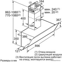 Кухонная вытяжка Bosch DWK095G60R