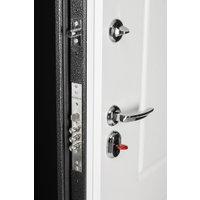 Металлическая дверь Guard Термо MG109 96x205 левая (черное серебро/белый ясень) в Лиде