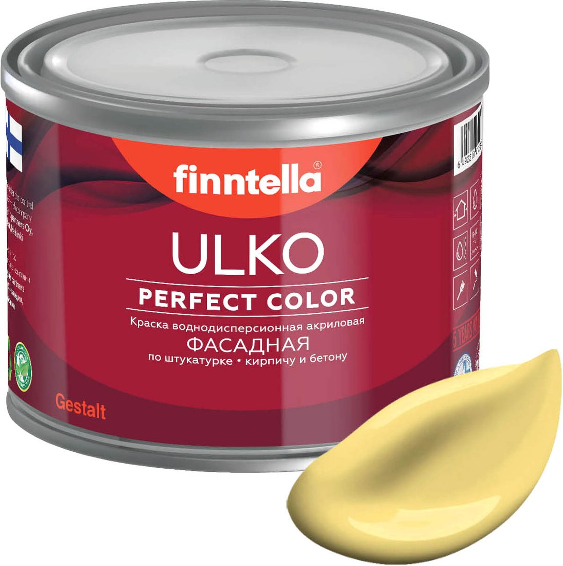 

Краска Finntella Ulko Maissi F-05-1-1-FL114 0.9 л (светло-желтый)