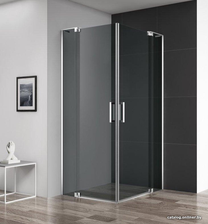 Душевой уголок Cezares SLIDER-AH-2-70/80-80/90-GRIGIO-Cr