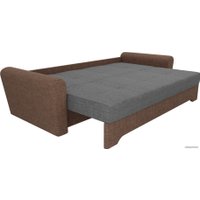 Диван Лига диванов Амстердам 100034 (рогожка, серый/коричневый)