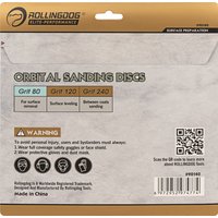 Набор шлифкругов Rollingdog Rollingdog 225мм Р80 (6 шт)