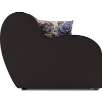 Диван Мебель-АРС Аккордеон Барон (микровелюр/экокожа, люкс коричневый/коричневый)