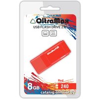 USB Flash OltraMax 240 8GB (красный) [OM-8GB-240-Red]