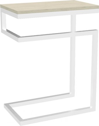 Приставной столик TMB Loft Хидсон Дуб 400x300 (скандинавский бук/белый)