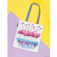 Сумка шоппер JoyArty Фламинго акварелью bsh_25199