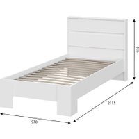 Кровать Тащи в дом Люмо КР 01 90x200 (белый/белый)