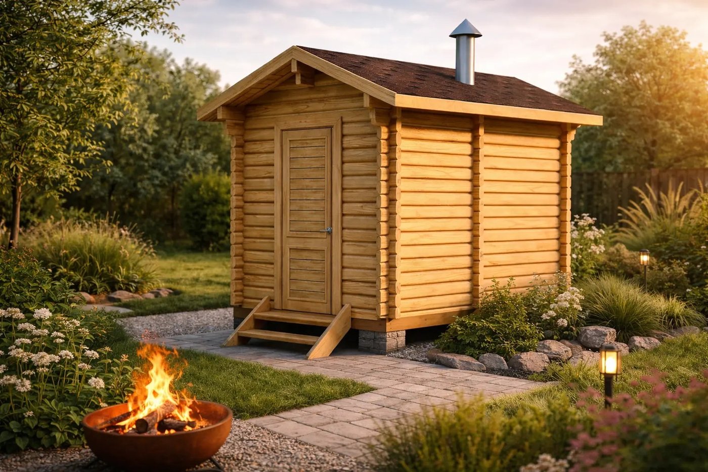 Русская баня Woods Мини 3.5 метра (2 помещения)