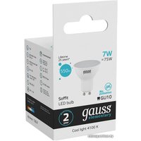 Светодиодная лампочка Gauss LED MR16 GU10 7 Вт 4100 К 13627