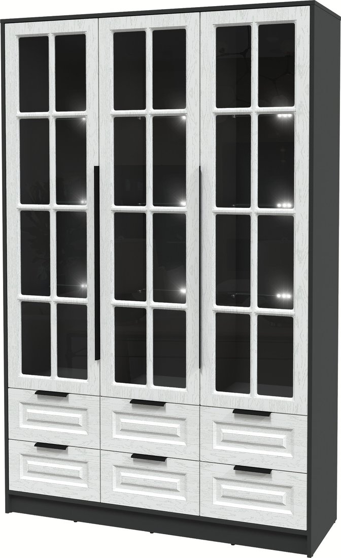 

Шкаф-витрина Интерлиния Концепт КТ-ШВ3 с подсветкой Деко (антрацит/дуб полярный)