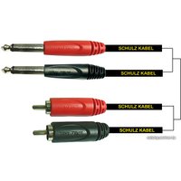 Кабель Schulz Kabel RCA15 RCA - 6.3 мм (1.8 м, черный)