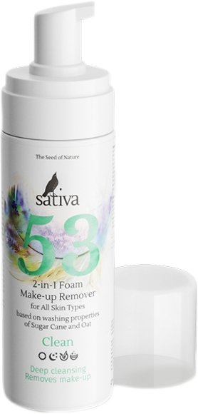 

Sativa Пенка для очищения и снятия макияжа № 53