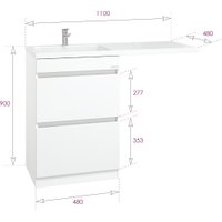  Onika Тумба с умывальником Милтон 48 104801 + Marko Марсал 110 L