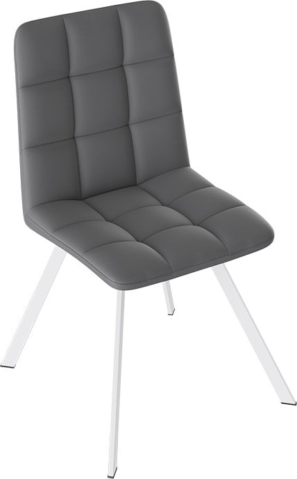 

Стул Трия Бруно паук Т2 (белый муар/кожзам серый)