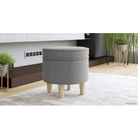 Пуфик Нижегородмебель Лора ТП 328 (ультра дав серебристый серый)