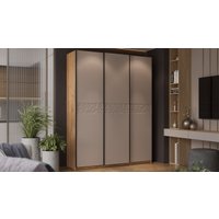 Шкаф-купе Трия Оскар Скания Т2 1800 268692 (ручка черная/дуб крафт золотой/кашемир/кашемир сатин)