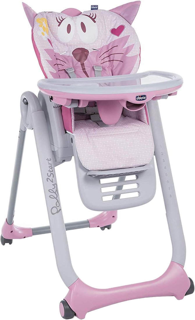 

Высокий стульчик Chicco Polly 2 Start (miss pink)
