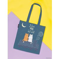 Сумка шоппер JoyArty Влюбленные коты на крыше bsh_46218
