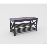 Банкетка Hype Mebel Будс (черный/фиолетовый)