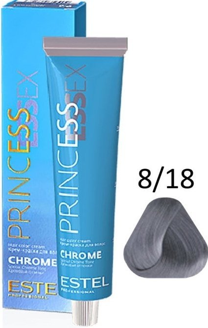 

Крем-краска для волос Estel Professional Princess Essex Chrome 8/18 светло-русый пепельно-жемчужный