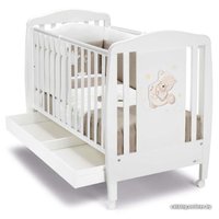Классическая детская кроватка CAM Lettino Orso Luna G214 (Лунный Медведь, белый)