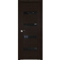 Межкомнатная дверь ProfilDoors 2.81XN R 70x200 (дарк браун, стекло дождь черный)