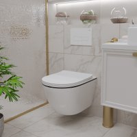 Унитаз подвесной Roxen Antares Black 530110-01B Rimless Soft Close