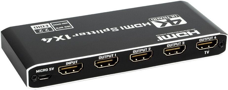 Разветвитель USBTOP 1x4 HDMI 2.0b - 4K 60Гц 559660