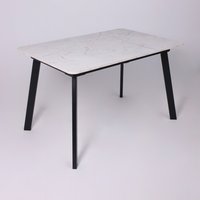 Кухонный стол Lepremo AV 1209/1 МДФ раздвижной 1200-1600x800 (Азул Оникс/черный)