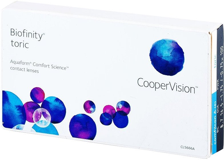 

Контактные линзы Biofinity AST Sph+7.50 CYL-1.75 ax180 R8.7