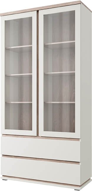 Шкаф-витрина Anrex Lima 2V2S (персидский жемчуг/мадура)