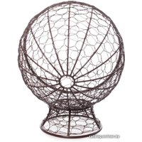 Кресло M-Group Кокос на подставке 11590201 (коричневый ротанг/бежевая подушка)